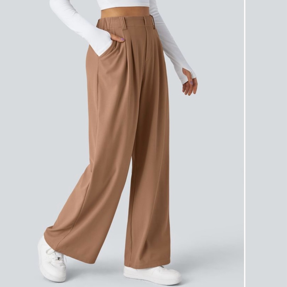 Halara Flex™ High Waisted Pocket Wide Leg Waffle Work Pants